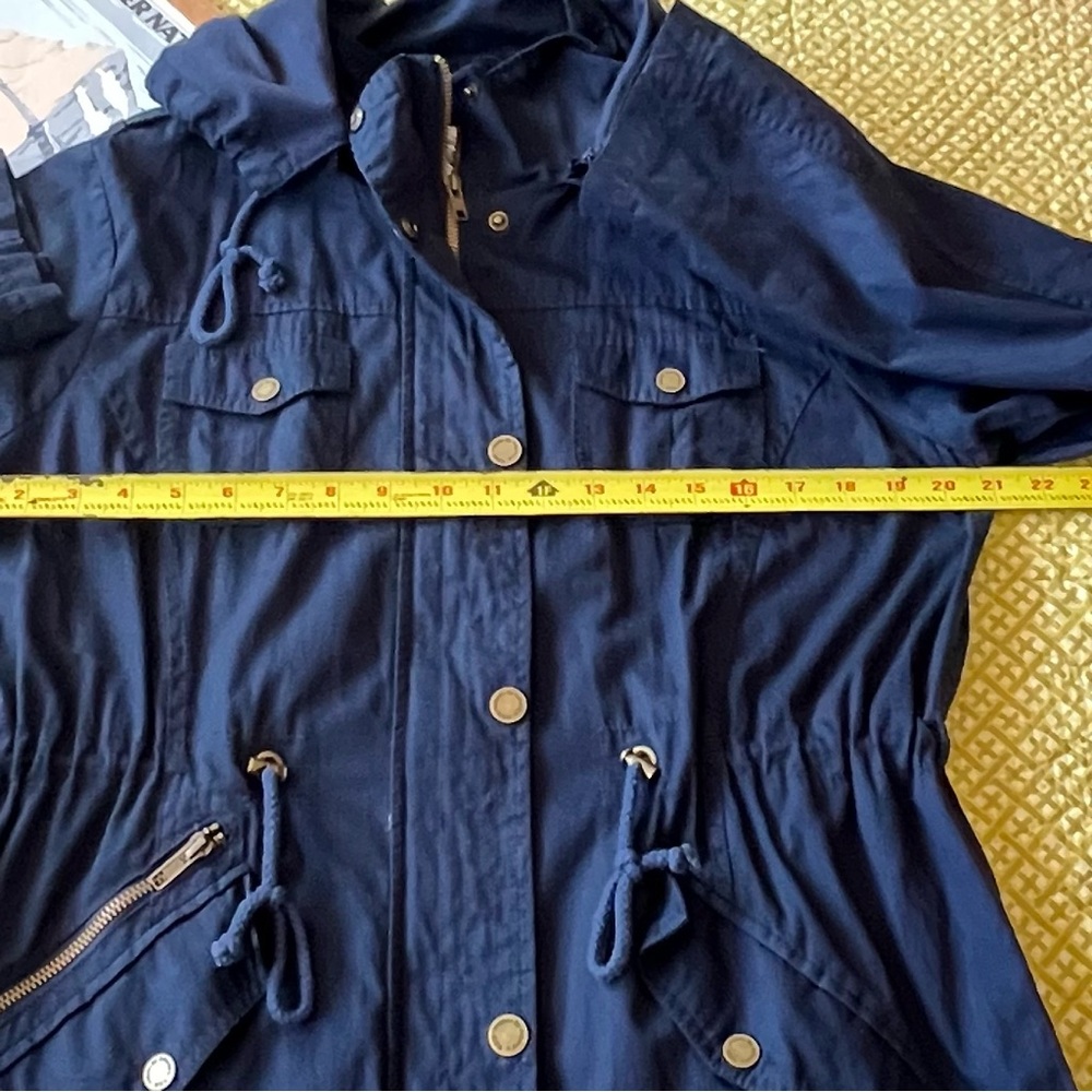 Made By Johnny 100% Cotton  Utility Anorak Jacket Detachable Hood Size Large - Picture 5 of 6